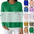 thumbnail image 3 of BELTNOV Women Solid Crew Neck Pullover Sweater Soft Knit Long Sleeve Tops Ribbed Cuffs Hem Loose Straight Warm Casual Winter Daily Outfit Yellow, 3 of 5