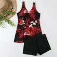 thumbnail image 6 of Modest Tankini Swimsuits for Women Two Piece Bathing Suits Floral Print Tank Top with Boyshorts, 6 of 7