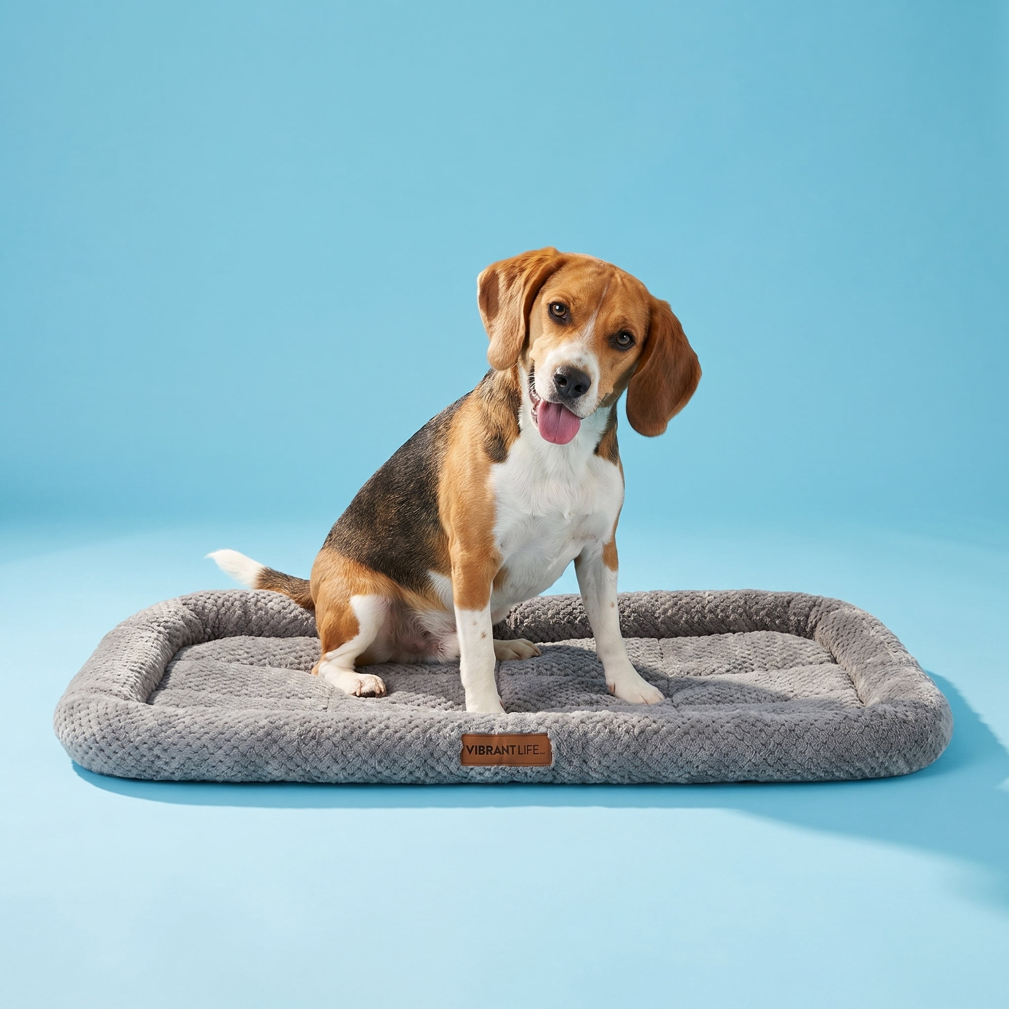 (3 pack) Vibrant Life Cozy Crate Mat, Gray, 42 in x 27.5 in
