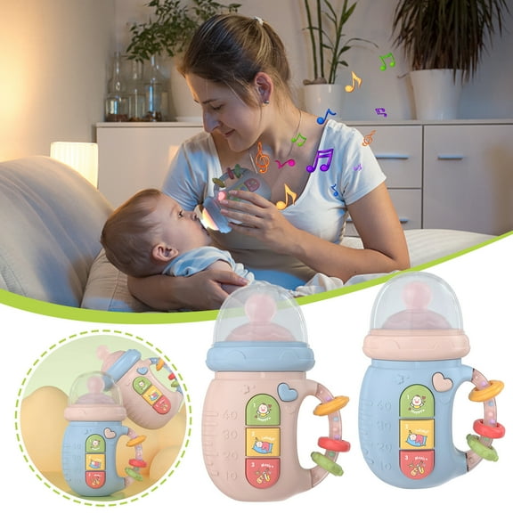 CYBIBO Baby Rattle, Baby Toys Clearance! Baby Bottle Early Education Machine Rattle Detachable Multifunctional Bilingual Pronunciation With Baby Toy Christmas Gift
