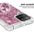 thumbnail image 4 of Samsung Galaxy A22 4G Case (Not 5G),Creativity Clear Quicksand Glitter Flowing Liquid Floating Soft TPU Case w/Stand Bling Diamond Sparkle Phone Cover for Samsung Galaxy A22 4G  Rose Gold, 4 of 7