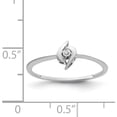thumbnail image 3 of 14K White Gold Polished Aa Diamond Ring (Size 6) Made In United States y1658aa, 3 of 5