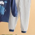 thumbnail image 5 of TOWED22 Toddler Baby Boy Outfit Fall Winter Boy Clothes Long Sleeve Cute Cartoon Sweatshirts Pants Outfits 3 Months-6T Size:11-12 Y,Color:Dark Blue, 5 of 5