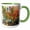 Green/White, variant on 3drose, a Cabin in Seclusion in the Dixie National Forest of Utah in Fall, 11oz Two-tone Green Mug