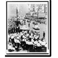 thumbnail image 2 of Historic Framed Print, [Dwight David Eisenhower in a car at head of a parade going up Broadway, waves to crowd].World Telegram photo by Dick DeMarsico., 17-7/8" x 21-7/8", 2 of 9