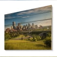 thumbnail image 2 of Designart "Skyline Calgary At Sunrise Morning Glow" Canadian Print on Natural Pine Wood, 2 of 5