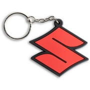 Suzuki "S" Logo Keychain Key Chain Keyfob Key Fob 990A0-19113 Red