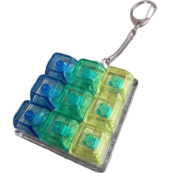 1pc Keyboard Fidget Toy For Adults Fidget Clicker Keychain Quiet Adult Fidget Toys Stress Relief Button Toy For Stress Relief And Pass Time
