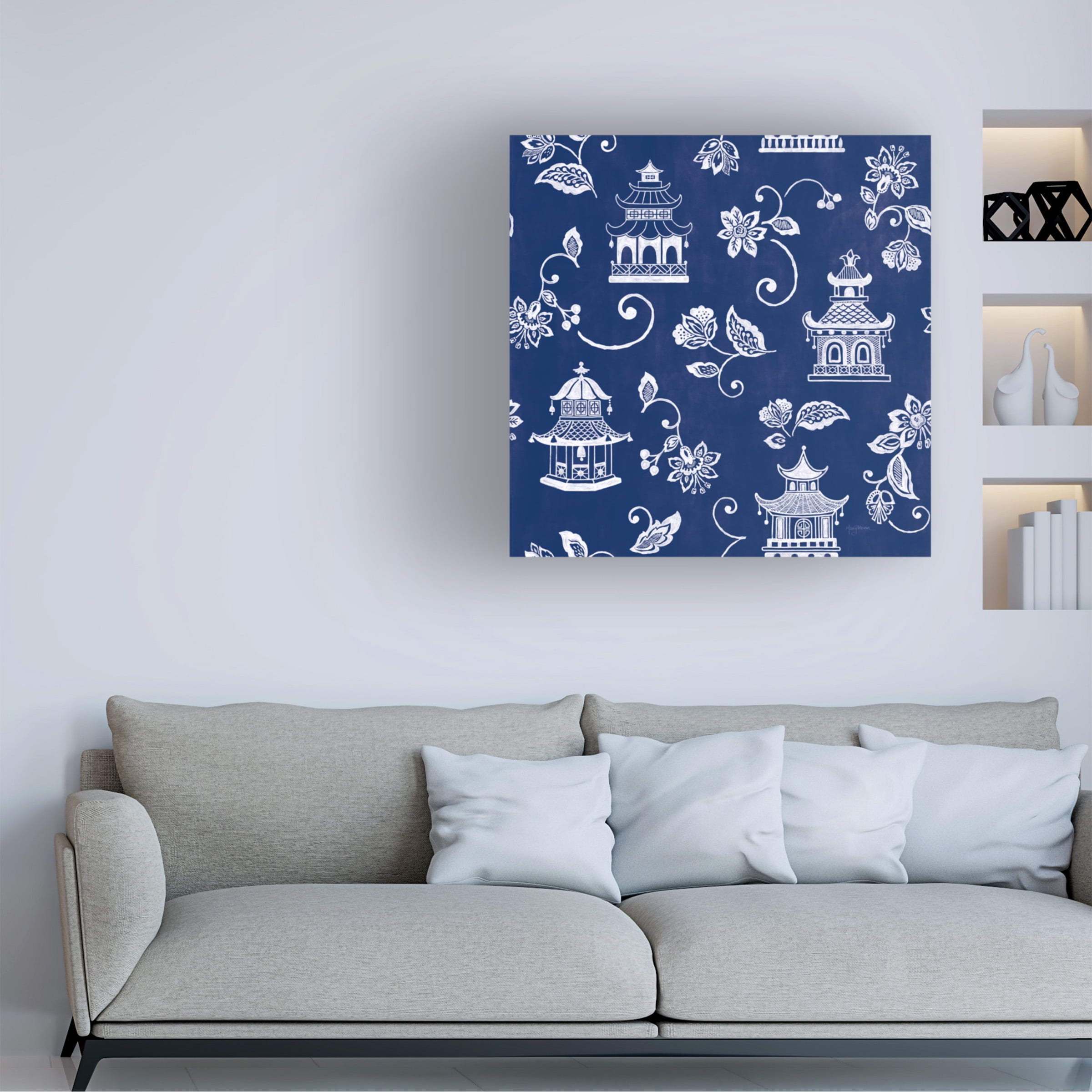 Mary Urban 'Everyday Chinoiserie Pattern VIA' Canvas Art