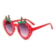 thumbnail image 2 of Almencla Girls Sunglasses Kids Party Sunglasses Sun Protection Fashion Dress up Accessory Strawberry Girls Sunglasses for Pool Outdoor Red, 2 of 8