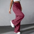 thumbnail image 6 of Karymi Women's Shorts Elastic High Waist Side Tie Wide Leg Palazzo Pants, Solid Pleated Front Trousers with Deep Side Pockets, Relaxed Flowy Pants Biker Shorts Women, 6 of 7