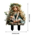 thumbnail image 2 of sruoe Garden Decoration Ground Insert, Fairy Garden Stakes, Garden Statues, Fairy Flower Pot Decor, Decorative Yard Stakes, Ground Insert Potted, Figurines for Patio Home, 2 of 6