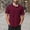 Red, variant on Klisyaur Striped Blouses for Mens Short Sleeve Summer Button Collared Tee Tops Ligthweight Casual Clothes