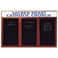 thumbnail image 5 of Aarco Products CDC3672 2-Door Enclosed Changeable Letter Board - Cherry, 5 of 5