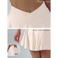 thumbnail image 6 of Womens Tennis Skirt with inner Shorts Pockets Shorts Crossover High Waisted Athletic Skorts Skirts for Golf Running Workout and Yoga Sports Activewear Off-white M, 6 of 7