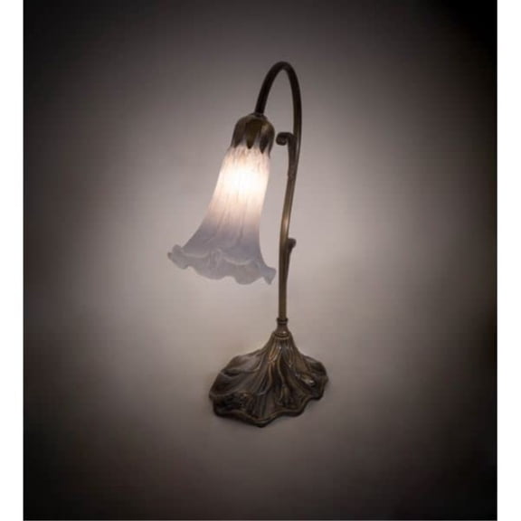 15" High Grey Pond Lily Accent Lamp