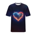 thumbnail image 5 of 4th of July Shirts for Men American Flag Patriotic T-Shirt Independence Day Graphic Crew Neck Short Sleeve Pullover Tee Tops Dark Blue XL, 5 of 6