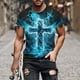 thumbnail image 2 of Camisas de Manga Larga para Hombres Blusa de Cuello Redondo de Impresión Cómoda, Camisa Casual de Poliéster para Uso Diario, de Fiesta Y de Primavera de Verano, 2 of 5