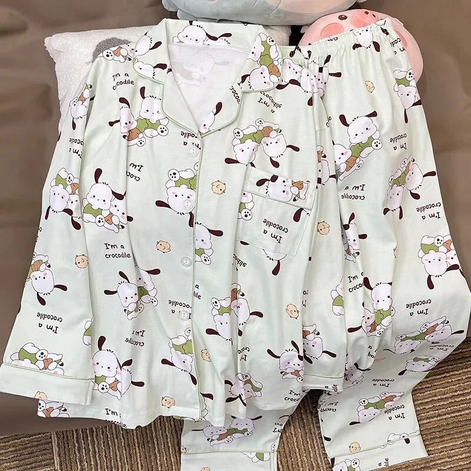 Kawaii Sanrio Kuromi My Melody Cinnamoroll Pajama Set Two Piece Set ...