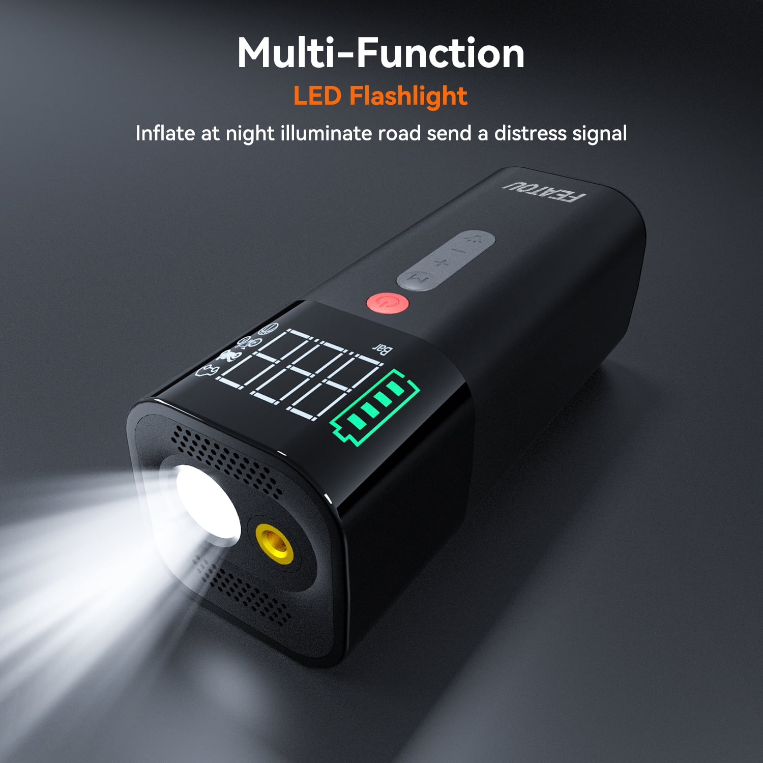 FEATOU P1  Electric Air Pump,Portable Air Compressor,Wireless Powerful Tire Inflator,Ideal for Car Accessories