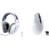 Logitech G733 Lightspeed Wireless Gaming Headset With Suspension Headband With Logitech G305 Lightspeed Wireless Gaming Mouse(White)