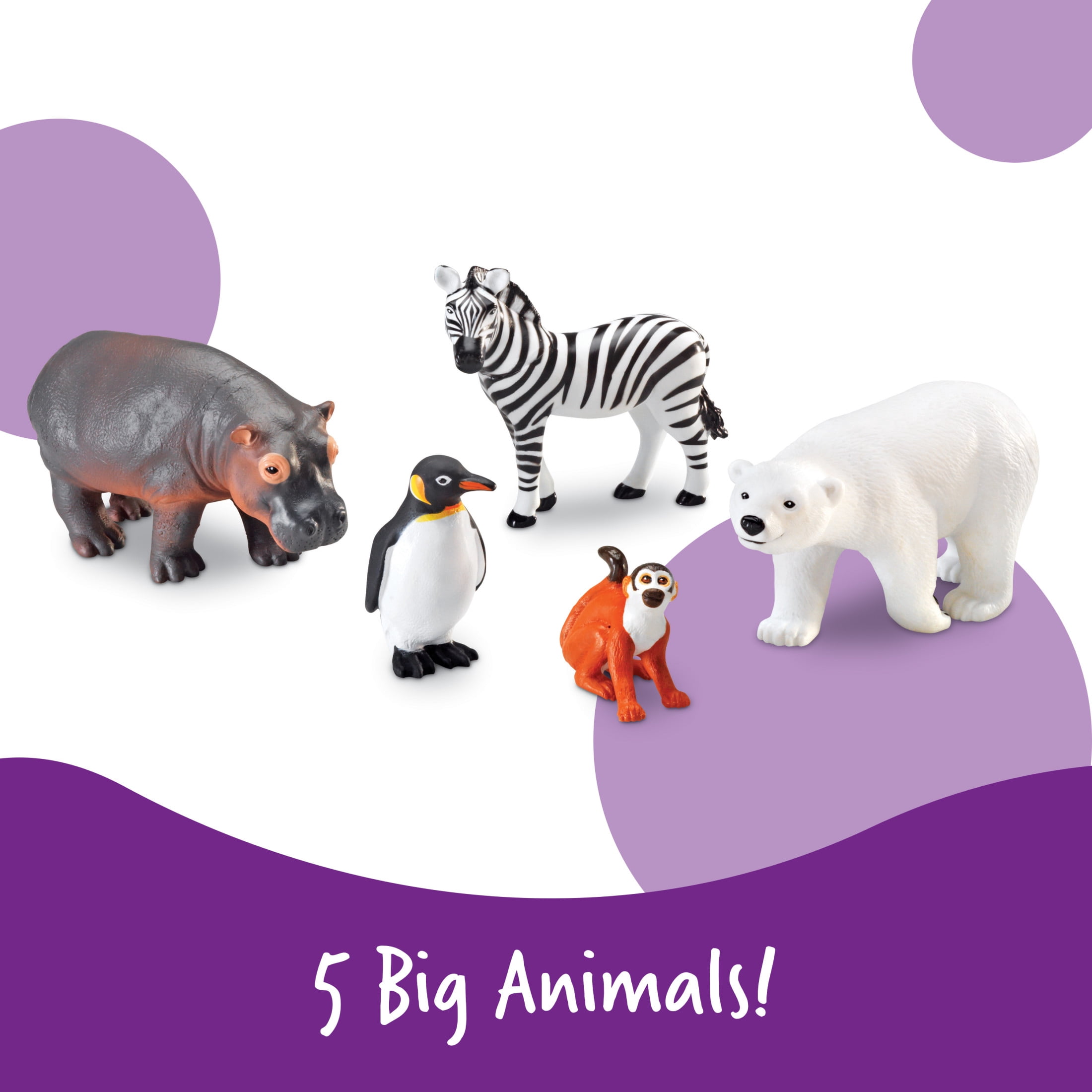 Learning Resources Jumbo Zoo Animals, Preschool Toys, Ages 2+