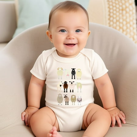 

Sheep Lovers Kid s Tees Farm Animal Infant Bodysuits Illustration Breeds Youth-Youth M (10-12) Shirt / Natural