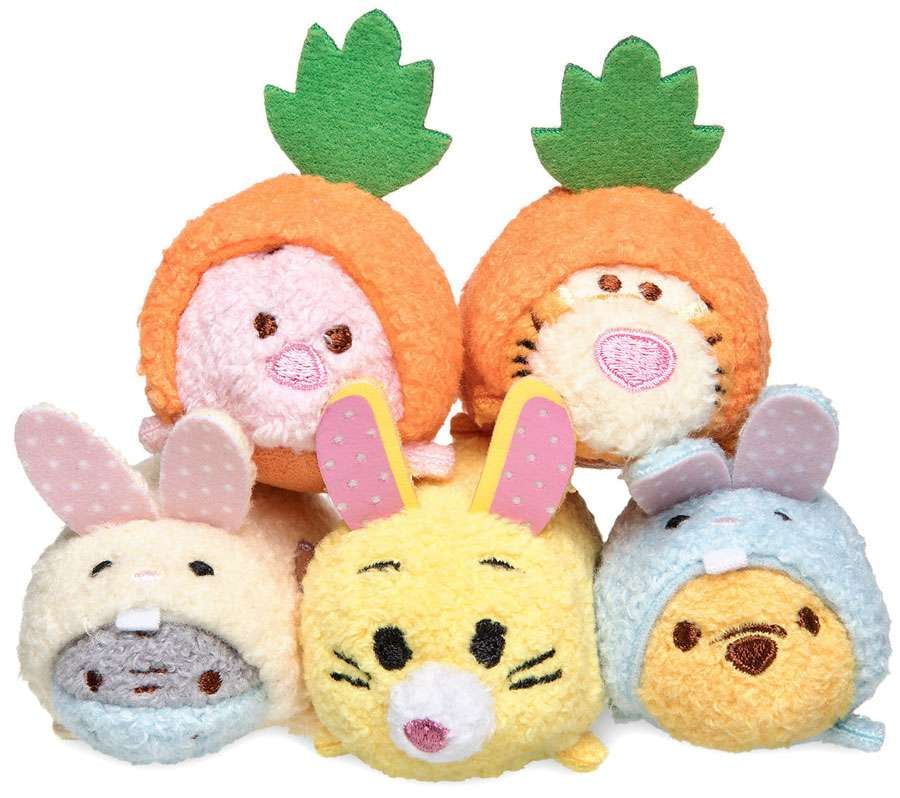 Disney Tsum Tsum Winnie the Pooh and Pals Easter Set of 5 Mini Plush
