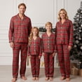 thumbnail image 3 of Hirigin Family Matching Christmas Pajamas Sets Plaid Button Down Shirt Top and Pants Pjs Jammies for Family Couples Kids Baby Xmas Sleepwear Set, 3 of 9