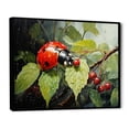 thumbnail image 2 of Designart "Harmonious Encounter With Botanical Ladybug" Ladybug Floater Framed Wall Art Living Room, 2 of 5