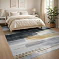 thumbnail image 3 of ODIKA 8'x10' Washable Area Rug Grey Abstract Under Vintage Geometric Distressed Pile Pixel for Living Room, Sectional, Family , Durable, Non-Slip, 3 of 7
