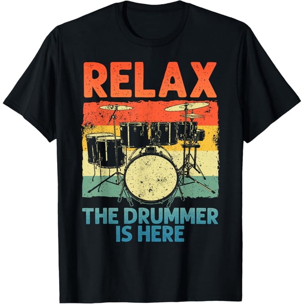 Funny Drumming Art para hombres y mujeres Drumline Drum Set Drummer Camiseta