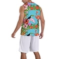 thumbnail image 5 of Rocae Tropical Jungle Flamingo for Men's Basketball Jersey Lightweight and Breathable Athletic Tank Top,Quick-Drying Sports Jersey Large, 5 of 9
