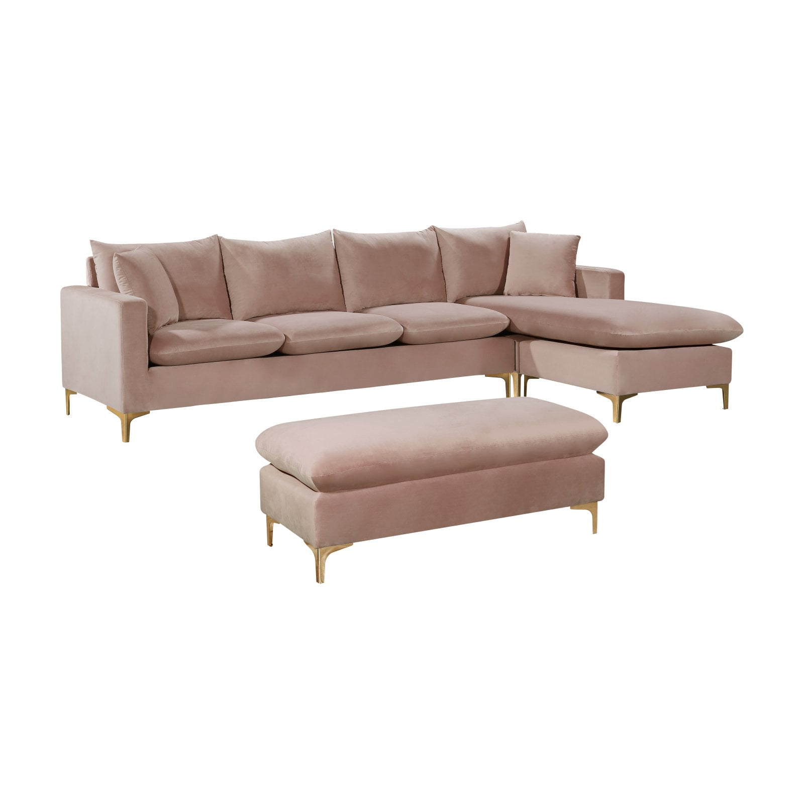 Meridian Furniture Inc Naomi Upholstered Reversible Sectional Sofa