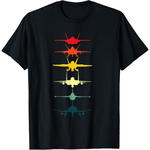 Camiseta Vintage Air Force Fighter Jets F-4 F-111 F-15 F-16 F-22 F-35