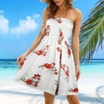 thumbnail image 2 of Womens Dresses Casual Summer Fashion Casual Off Shoulder Strapless Sleeveless Tube Top Dress Soild Summer Beach Coverup Flowy Midi Dress, 2 of 7