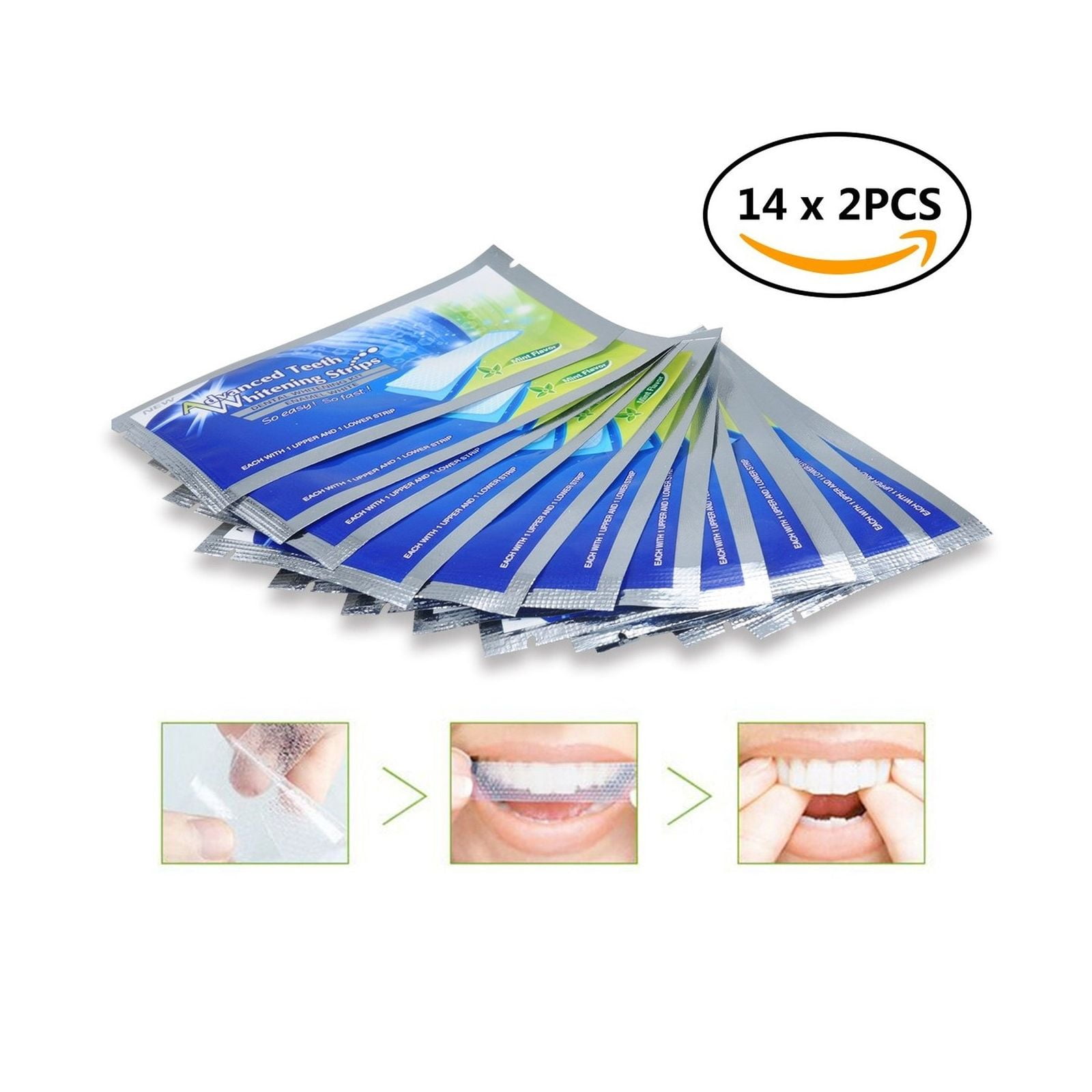 Teeth Whitening Strips 28 pcs, Professional Teeth Bleaching Gel Strip