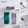 thumbnail image 3 of KOKOSIRI 24'' Bathroom Towel Shelf Chrome Towel Rack with Two Bath Towel Bars SUS304 Stainless Steel Wall Mounted Polished Finish B6003CH-L24, 3 of 9