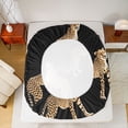 thumbnail image 5 of Homewish Leopard Black Brown Twin 3-Piece Reversible Girls Boys Luxury Chic Wild Cheetah Cartoon Sheet Set, 5 of 7