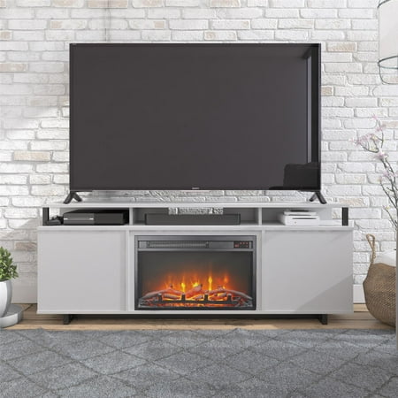 Ameriwood Home Carson Fireplace TV Stand for TVs up to 65", Dove Gray