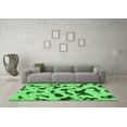 thumbnail image 3 of Ahgly Company Indoor Square Abstract Emerald Green Modern Area Rugs, 7' Square, 3 of 4