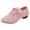 Pink, variant on Women's Jazz Dance Shoes Slip on Knitted Yoga Latin Ballet Indoor Practice Shoes Split-Sole Lace up Low Heeled Dress Shoes Pink Size 6