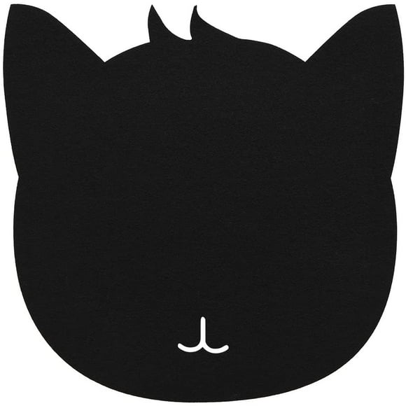 Tapis de Souris en Forme de Chat, Feutres Antistatiques Tapis de Souris de Table Bureau Anti-Poussière (Violet)