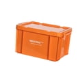 thumbnail image 3 of Camping Storage Box with Lid Space Saving Industrial Stackable Storage Container Orange, 3 of 9
