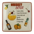 thumbnail image 2 of Creative Co-Op Stoneware Plate Set with Cocktail Recipes Design Styles, Multicolor, Set of 8, 2 of 5