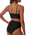 thumbnail image 4 of Conjuntos de bikini tankini para mujer Trajes de baño de bloques de color Traje de baño de dos piezas con tirantes anchos y soporte Traje de baño de dos piezas para mujer Trajes de baño tankini para m, 4 of 5