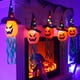 thumbnail image 1 of Decoraciones de Halloween, 5 Decoraciones de Halloween Luces LED Luces intermitentes Festival de fantasmas estrellados Arreglo de ropa Mago Jack-o-lantern Interior Exterior Jardín Árbol Fiesta Otoño Acción de gracias ACTIVE Biensenido a ACTIVE, 1 of 5