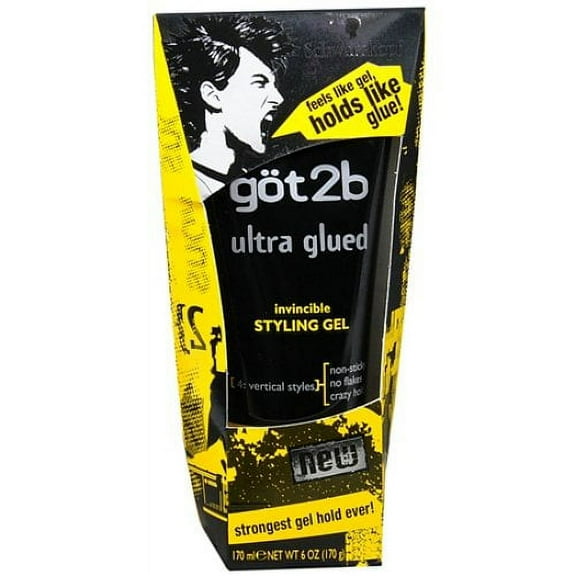 Got 2B Ultra Glued Invincible Styling Gel For Hair, No Flake Formula - 6 Oz
