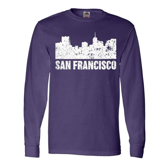 Inktastic San Francisco Skyline with Grunge Long Sleeve T-Shirt