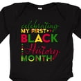 thumbnail image 4 of Inktastic Celebrating My First Black History Month for Kids Boys or Girls Long Sleeve Baby Bodysuit, 4 of 5